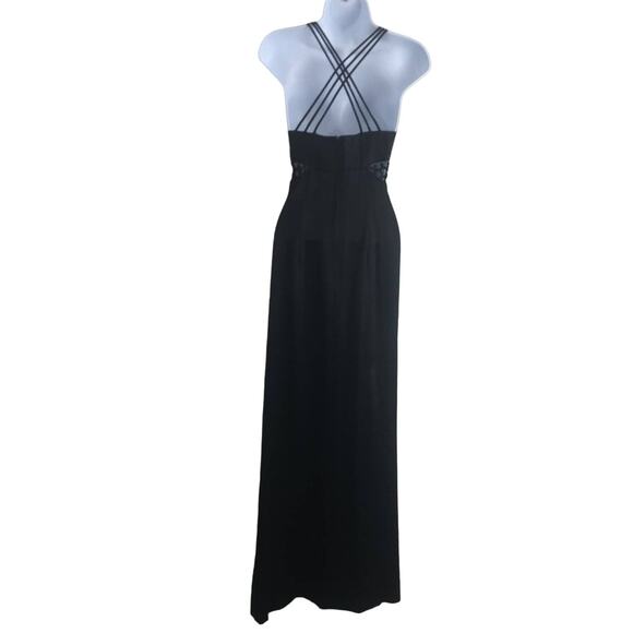 Morgan & Co. by Linda Bernell Black Sleeveless Backless Maxi Dress Size 7/8 - Picture 6 of 11